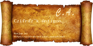 Czifrák Antigon névjegykártya